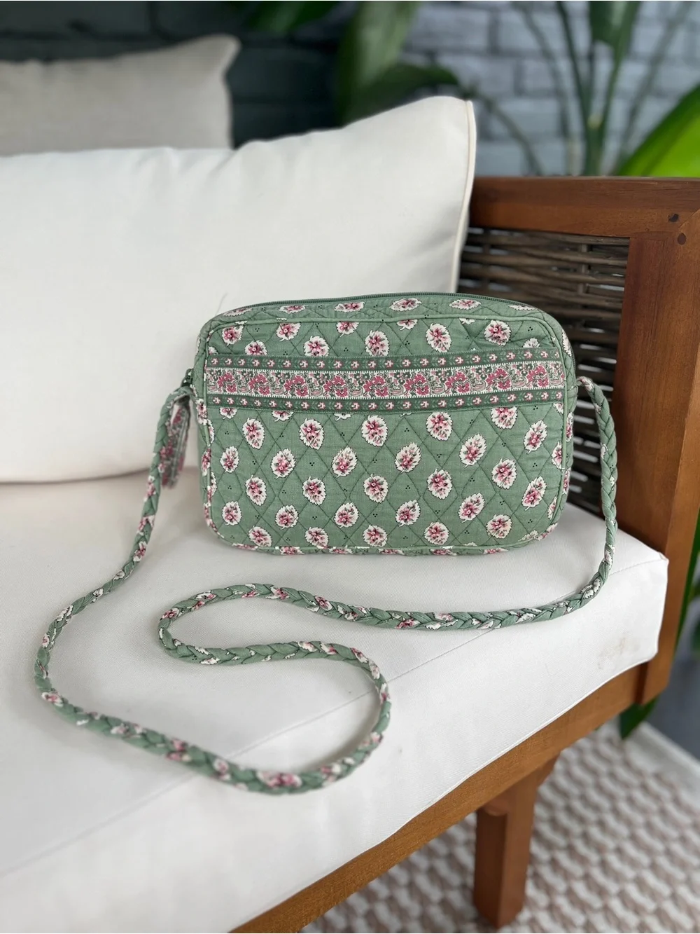 Vera Bradley Green Leaf Crossbody